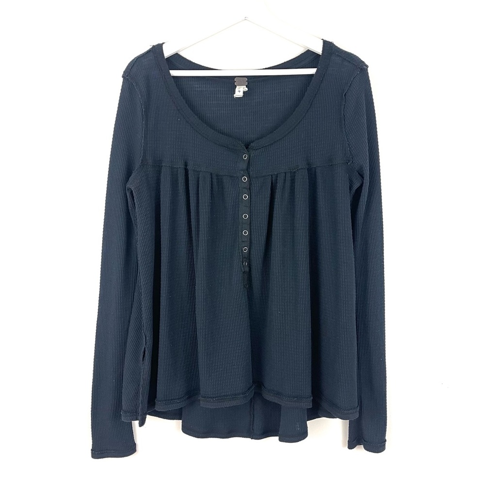 Free People We The Free Kai Flowy Henley Oversized Thermal Top